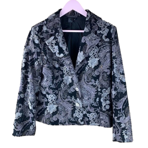 SPANNER Jackets & Blazers - Spanner I Black Velvet I Paisley Print I Jacket  Blazer